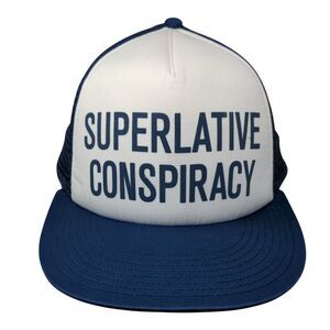 Superlative Conspiracy Snapback Trucker Hat Blue OSFM Mesh Back WeSC